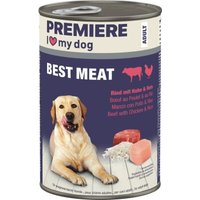 PREMIERE Best Meat Nassfutter Hund, Adult, Rind mit Huhn und Reis 6x400 g von Premiere