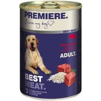 PREMIERE Best Meat Nassfutter Hund, Adult, Rind und Reis 6x400 g von Premiere