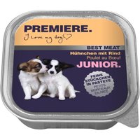 PREMIERE Best Meat Nassfutter Hund, Junior, Hühnchen und Rind 32x100 g von Premiere