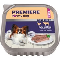PREMIERE Best Meat Nassfutter Hund, Senior, Huhn mit Rind 16x100 g von Premiere