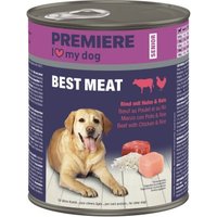 PREMIERE Best Meat Nassfutter Hund, Senior, Rind mit Huhn und Reis 6x800 g von Premiere