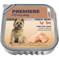 PREMIERE Finest Meat Nassfutter Hund, Adult, Huhn mit Lamm 10x150 g von Premiere
