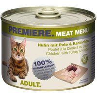 PREMIERE Meat Menu Adult Huhn mit Pute & Kaninchen 6x200 g von Premiere