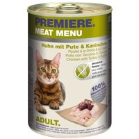 PREMIERE Meat Menu Adult Huhn mit Pute und Kaninchen 12x400 g von Premiere