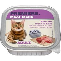 PREMIERE Meat Menu Adult Rind mit Huhn und Kalb 32x100 g von Premiere