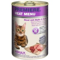 PREMIERE Meat Menu Adult Rind mit Kalb und Huhn 24x400 g von Premiere