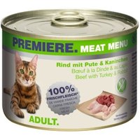 PREMIERE Meat Menu Adult Rind mit Pute & Kaninchen 12x200 g von Premiere