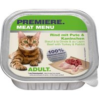 PREMIERE Meat Menu Adult Rind mit Pute und Kaninchen 32x100 g von Premiere
