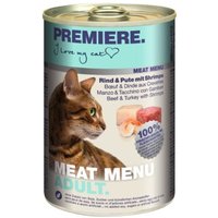 PREMIERE Meat Menu Adult Rind mit Pute & Shrimps 12x400 g von Premiere