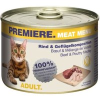 PREMIERE Meat Menu Adult Rind und Geflügelkomposition 24x200 g von Premiere