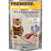 PREMIERE Meat Menu Adult Rind & Geflügelkomposition 48x85 g von Premiere