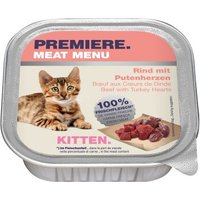 PREMIERE Meat Menu Kitten Rind mit Putenherzen 32x100 g von Premiere