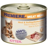 PREMIERE Meat Menu Kitten Rind und Geflügelkomposition 24x200 g PREMIERE Meat Menu Kitten Rind und Geflügelkomposition 24x200 g von Premiere