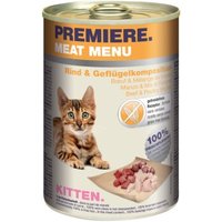 PREMIERE Meat Menu Kitten Rind & Geflügelkomposition 24x400 g von Premiere