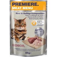 PREMIERE Meat Menu Nassfutter Katze Senior Rind mit Geflügelkomposition 12x85 g PREMIERE Meat Menu Nassfutter Katze Senior Rind mit Geflügelkomposition 12x85 g von Premiere