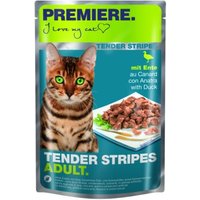 PREMIERE Tender Stripes Nassfutter Katze Adult Ente 28x85 g von Premiere