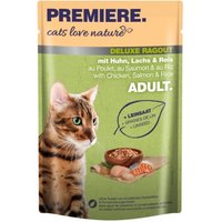 PREMIERE cats love nature Deluxe Ragout mit Huhn, Lachs & Reis 24x100 g von Premiere