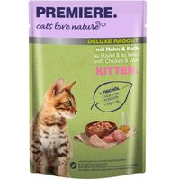 PREMIERE cats love nature Deluxe Ragout Kitten Kalb und Huhn 48x100 g von Premiere