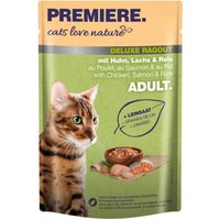 PREMIERE cats love nature Deluxe Ragout Nassfutter Katze Adult mit Huhn, Lachs und Reis 24x100 g PREMIERE cats love nature Deluxe Ragout Nassfutter Katze Adult mit Huhn, Lachs und Reis 24x100 g von Premiere