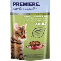 PREMIERE cats love nature Deluxe Ragout mit Pute, Thunfisch & Reis 96x100 g von Premiere