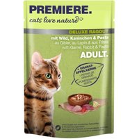 PREMIERE cats love nature Deluxe Ragout mit Wild, Kaninchen und Pasta 96x100 g von Premiere