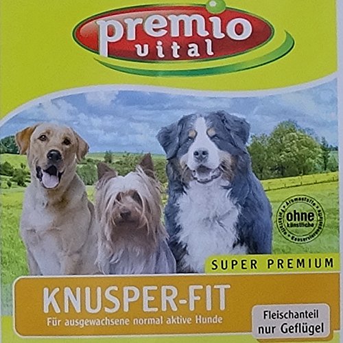Premio Vital 15 kg Knusper-Fit | Hunde Trockenfutter Geflügel + Reis | glutenfrei von Premio Vital
