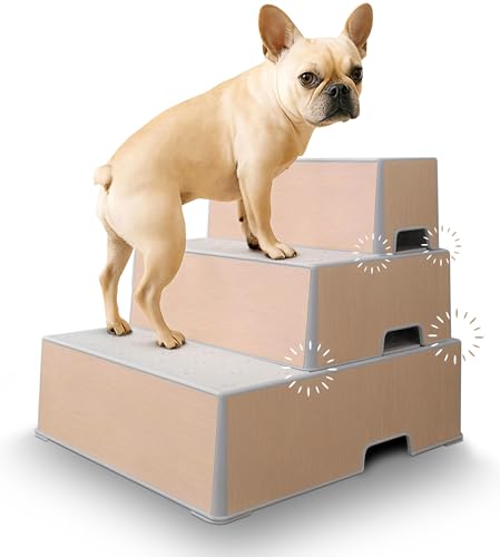 Prestagon Pet Easy Steps Treppe für Hunde- und Katzenbett, Sofa, Stuhl, höhenverstellbar, tragbar, stabil mit gummierter Anti-Rutsch-Matte und magnetischer Ausrichtung, einfache von Prestagon