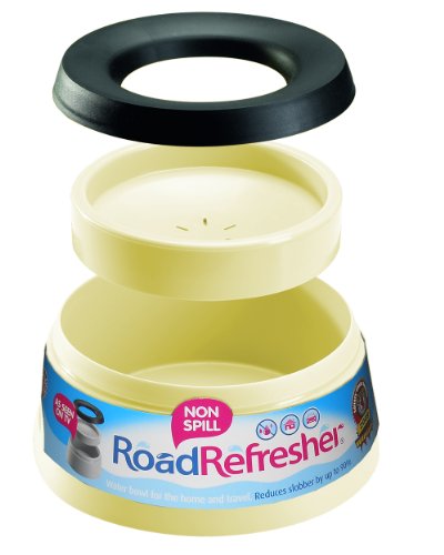 Prestige Road Refresher Auslaufsicherer Wassernapf für Tiere, cremefarben, Größe L von Road Refresher