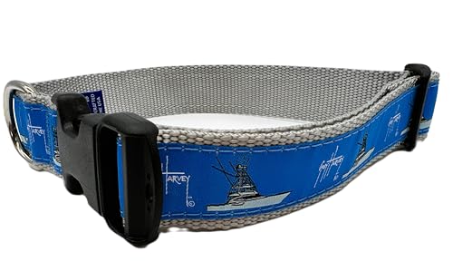 Preston Strapazierfähiges, verstellbares Guy Harvey Hundehalsband, hübscher Guy Harvey Sport Angelboot, Hundehalsbänder in verschiedenen Größen für Hunde von XL bis XS (kleines Halsband 1,9 cm breit) Preston Strapazierfähiges, verstellbares Guy Harvey Hundehalsband, hübscher Guy Harvey Sport Angelboot, Hundehalsbänder in verschiedenen Größen für Hunde von XL bis XS (kleines Halsband 1,9 cm breit) von Preston Leather