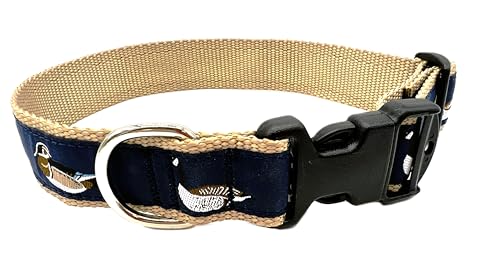 Preston Strapazierfähiges, verstellbares Hundehalsband mit Wasservögeln – Enten-Hundehalsbänder sind in verschiedenen Größen für Hunde von XL bis XS (kleines Halsband 1,9 cm breit) von Preston Leather