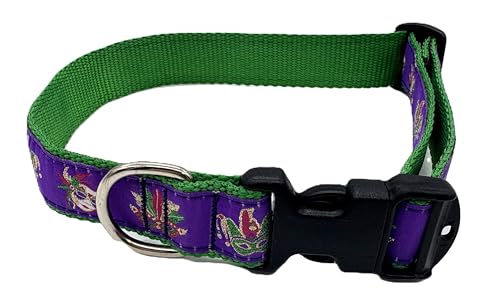 Preston Strapazierfähiges, verstellbares Hundehalsband mit Karnevalsmaske, ideales Hundehalsband in verschiedenen Größen (kleines Halsband 1,9 cm breit) von Preston