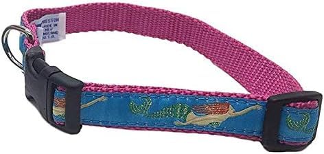 Preston Strapazierfähiges, verstellbares Meerjungfrau-Hundehalsband, Meerjungfrau-Haustier-Halsbänder in verschiedenen Größen für XL-Hunde bis X-Small Hunde (großes Halsband, 3,2 cm breit) von Preston