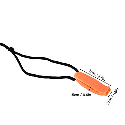 Pretfy 3 -farbige Laute Überlebens -Notpfiffe Zum Tauchen, Wandern, Camping Sicherheitsrettungssignal (Orange) von Pretfy
