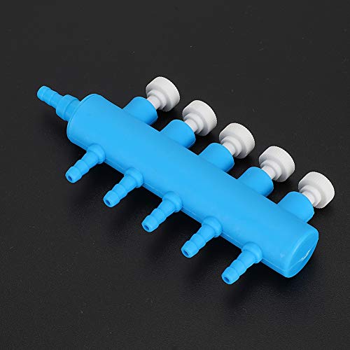 Pretfy Fischtankluft Universal Accessoire Splitter Distributor Pumpe Blau Plastik 2 PCS Adapter Aquarium Sauerstoffweiß - Essentielles Ersatzteil (Eine Minute fünf) von Pretfy