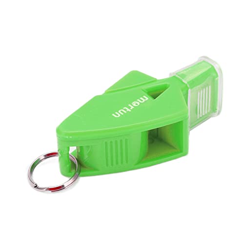 Pretfy Plastikpfeife mit Knackigem Sound, Outdoor -Sportpfeife für Basketball, Schiedsrichter, Trainer, mit Lanyard & Finger Clamp/Holder (Grün) von Pretfy