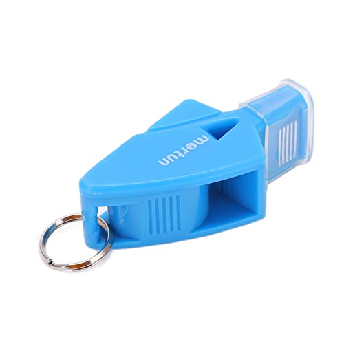 Pretfy Plastikpfeife mit Knackigem Sound, Outdoor -Sportpfeife für Basketball, Schiedsrichter, Trainer, mit Lanyard & Finger Clamp/Holder (Hellblau) von Pretfy