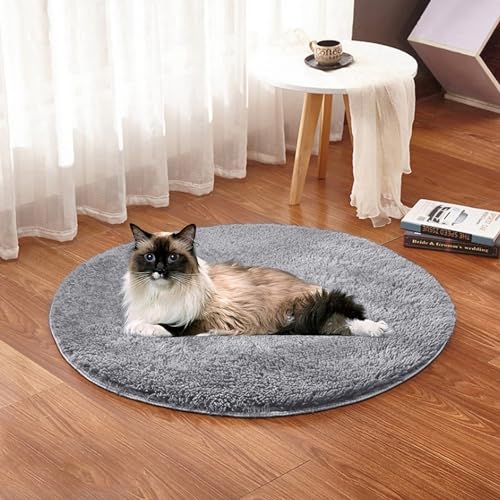 Pretfy Plüsch USB -Ladung Haustier Elektrische Heizkissenmatte für Kleine Hunde und Katzen (Silbergrau) von Pretfy