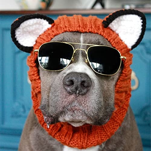 Hundemütze, niedliches lustiges Kostüm, weich, gemütlich, gestrickt, Kopfbedeckung für kleine mittelgroße Hunde, Katzen, Haustiere, Halloween, Weihnachten, Party, Cosplay von Prevently