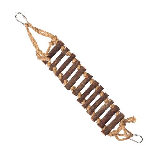 Prevue Pet Products Naturals Seilleiter, Vogelspielzeug, Holztreppen, Klettern, Aktivitätsaufsatz für Vogelkäfig, Erdton Braun von Prevue Pet Products