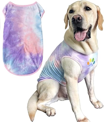 PriPre Hunde-Shirt, Hundeweste, Sommer, Batikfärbung, kühl, atmungsaktiv, Baumwolle, T-Shirt, Größe M, L, für Jungen und Mädchen, Größe 3XL PriPre Hunde-Shirt, Hundeweste, Sommer, Batikfärbung, kühl, atmungsaktiv, Baumwolle, T-Shirt, Größe M, L, für Jungen und Mädchen, Größe 3XL von PriPre