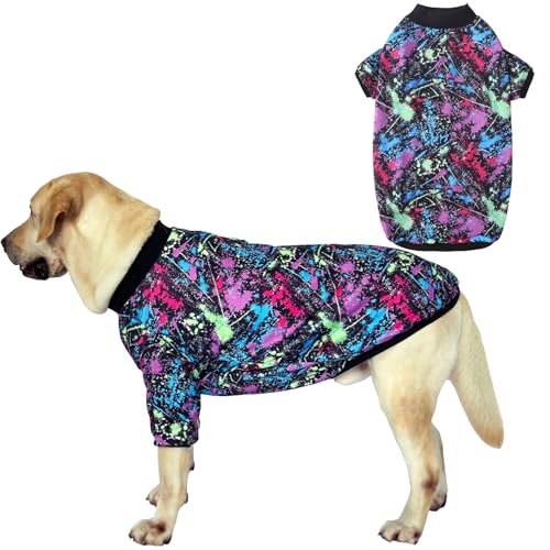Pripre Sweatshirt für Hunde mit Rundhalsausschnitt, buntes Graffiti-Druck, für mittelgroße Hunde, Schwarz, Größe M Pripre Sweatshirt für Hunde mit Rundhalsausschnitt, buntes Graffiti-Druck, für mittelgroße Hunde, Schwarz, Größe M von PriPre