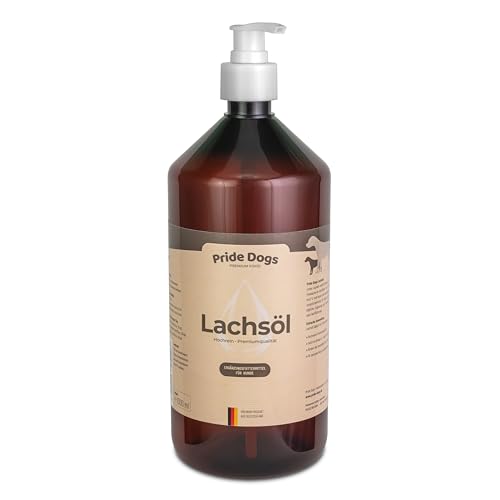 Lachsöl für Hunde 1 Liter von PrideDogs – Reich an Omega 3 & 6, Barf Fischöl Hund hochdosiert – Lebensmittelqualität ohne Zusatzstoffe – In Deutschland abgefüllt Lachsöl für Hunde 1 Liter von PrideDogs – Reich an Omega 3 & 6, Barf Fischöl Hund hochdosiert – Lebensmittelqualität ohne Zusatzstoffe – In Deutschland abgefüllt von Pride Dogs