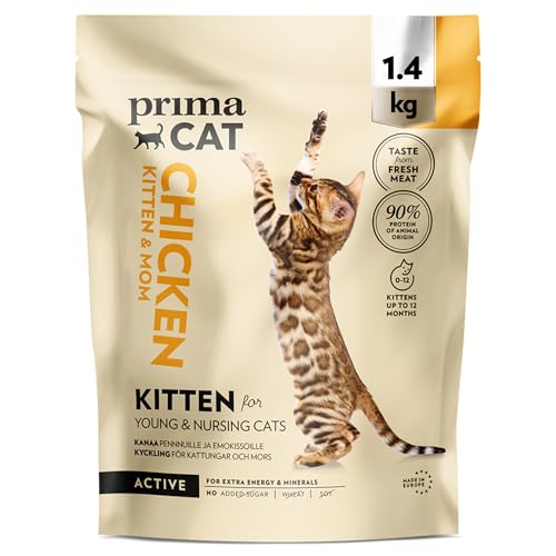 PrimaCat - Alleintrockenfutter mit Hühnergeschmack für Kätzchen und säugende Katzen, 1,4 kg von PrimaCat