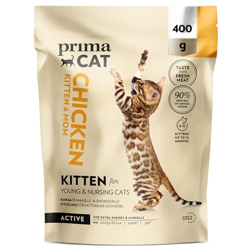 PrimaCat - Alleintrockenfutter mit Hühnergeschmack für Kätzchen und säugende Katzen, 400 g von PrimaCat