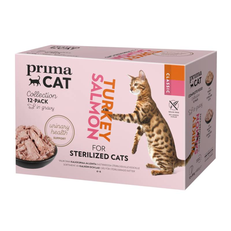 PrimaCat Classic in Soße 12 x 85 g - Sterilized-Mix (2 Sorten) von PrimaCat