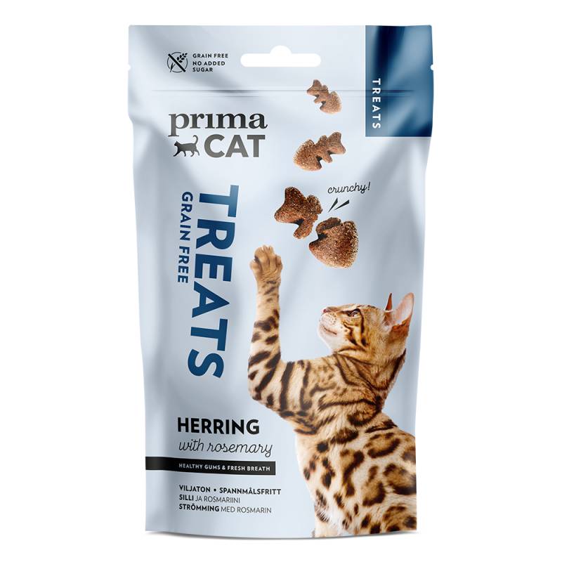 PrimaCat Crunchy Treats mit Hering & Rosmarin - Sparpaket: 4 x 40 g von PrimaCat