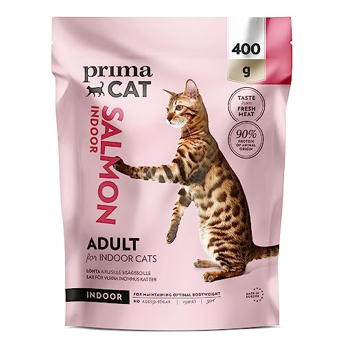 PrimaCat - Alleintrockenfutter mit Lachs-Geschmack für Katzen, Futter für ausgewachsene Hauskatzen, 400 g von PrimaCat