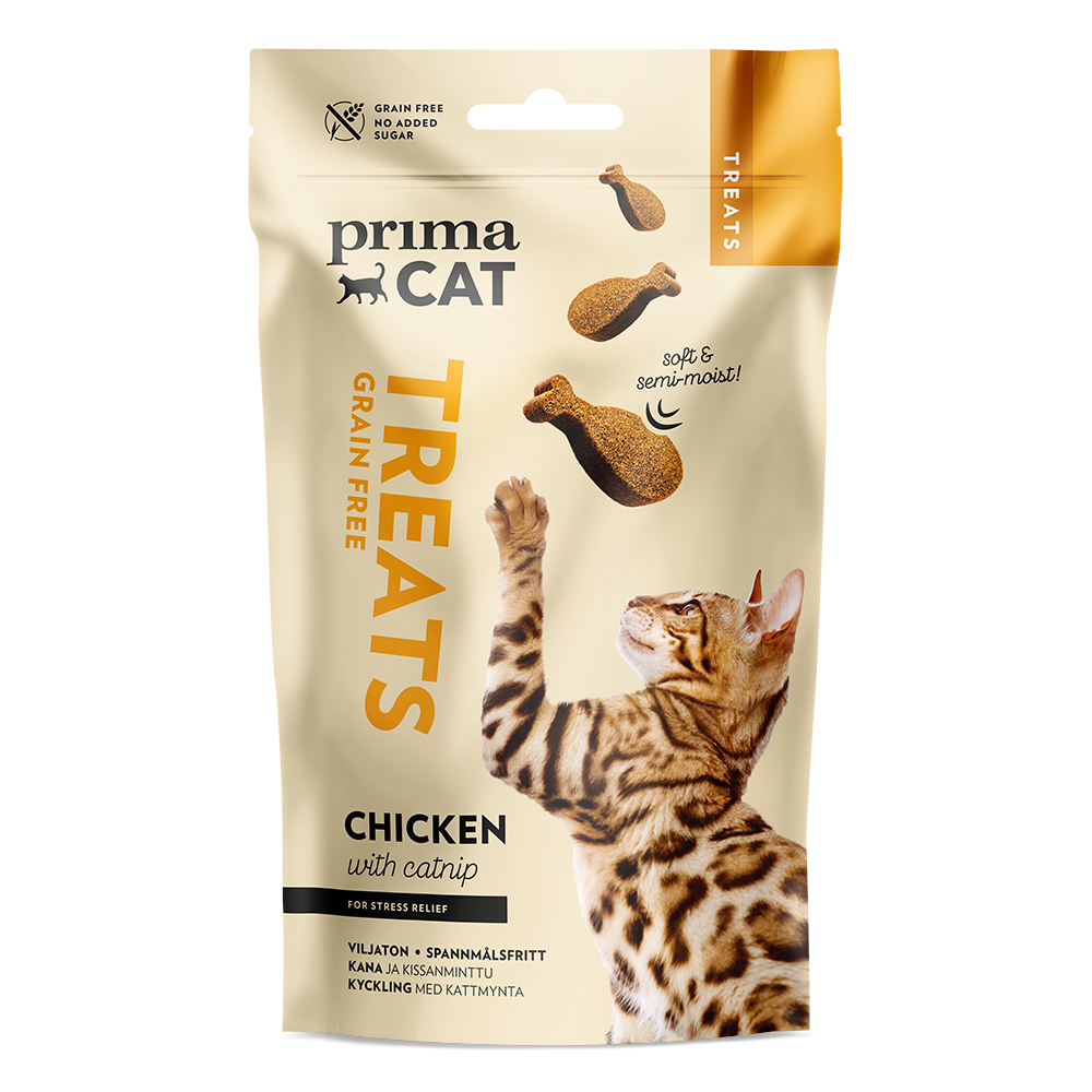 PrimaCat Softy Treats mit Huhn & Katzenminze - Sparpaket: 4 x 50 g von PrimaCat