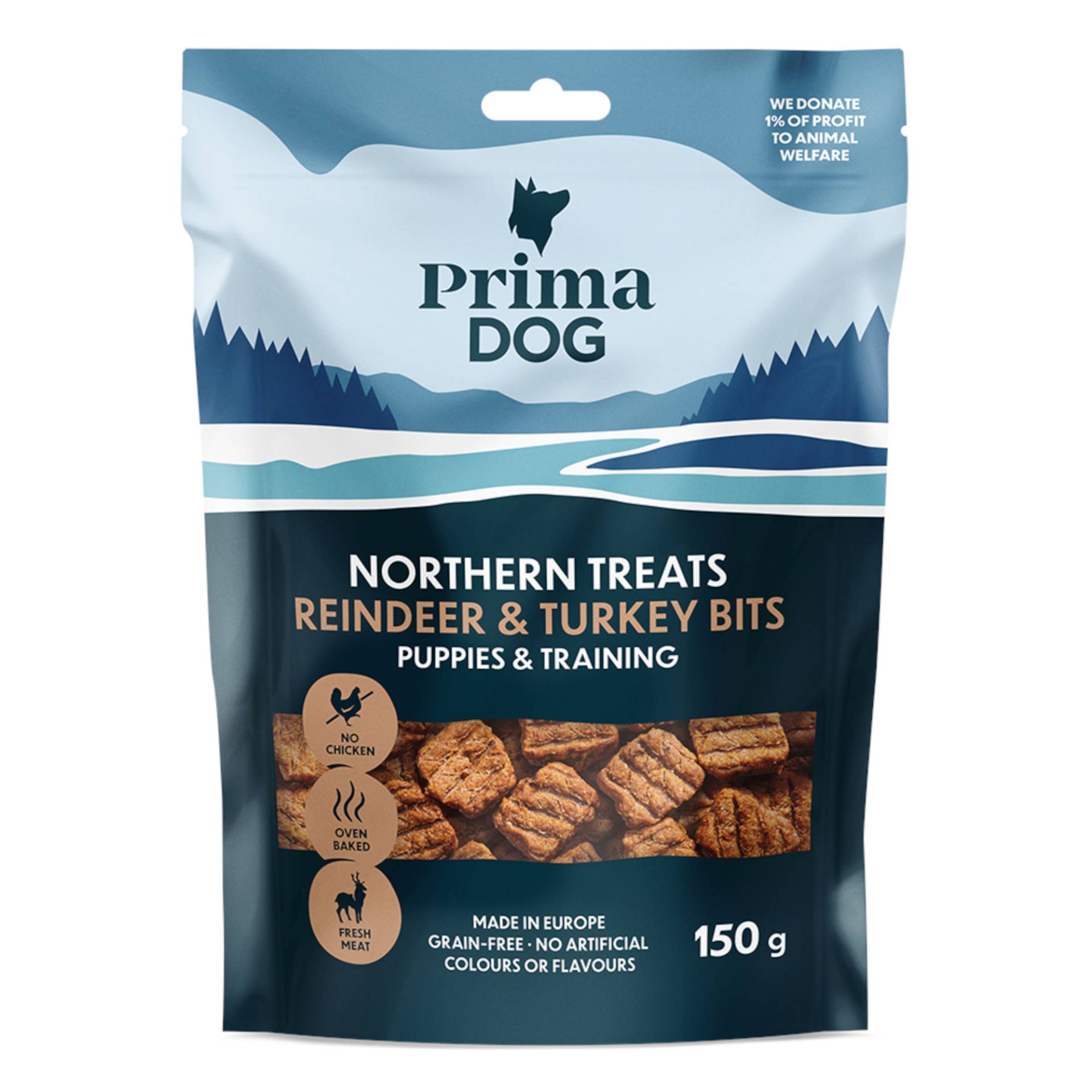 PrimaDog Northern Treats für Welpen - Rentier & Truthahn (150 g) von PrimaDog