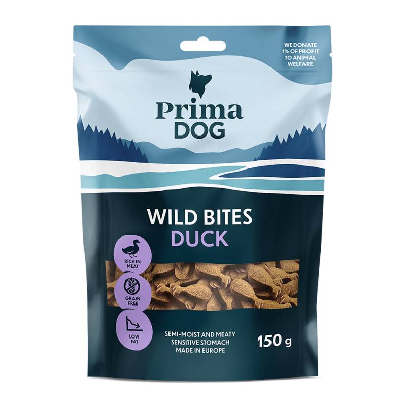 PrimaDog Wild Bites Soft Snack - Ente & Sonnenhut (150 g) von PrimaDog